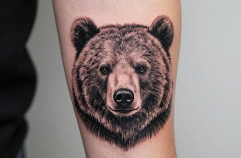 Bear Face Tattoo Meaning: Strength, Solitude & Protection