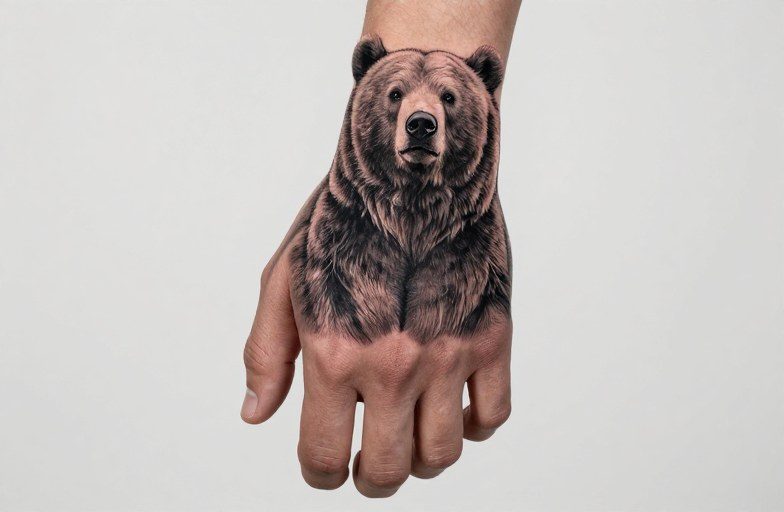 Bear Hand Tattoo Meaning: Symbolism, Aging & Design Tips