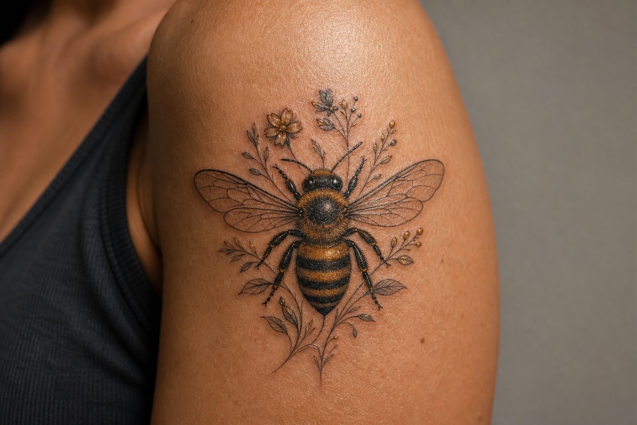 Bee Tattoo Meaning: Hard Work, Loyalty, and Community