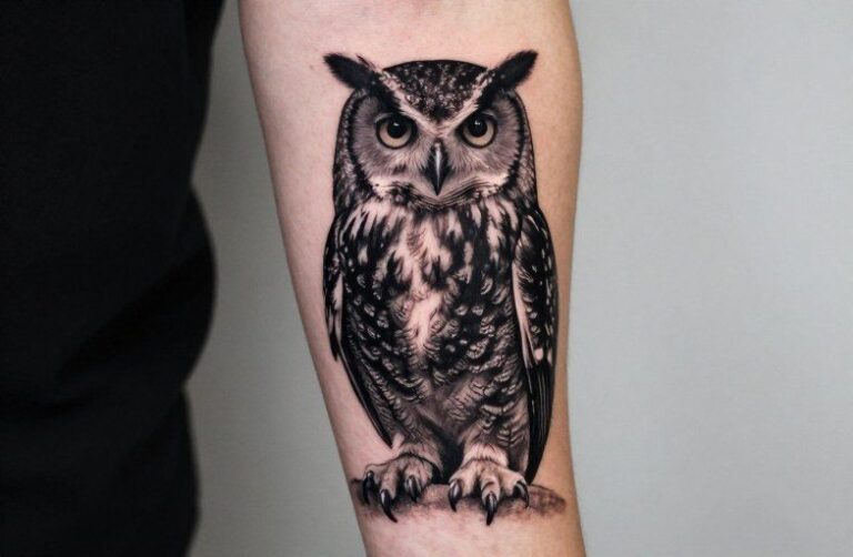 Black Owl Tattoo Meaning: Mystery, Wisdom & Night