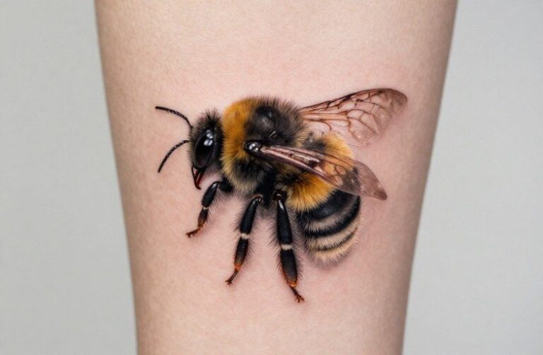 Bumble Bee Tattoo Meaning: Symbolism, Placement & Design