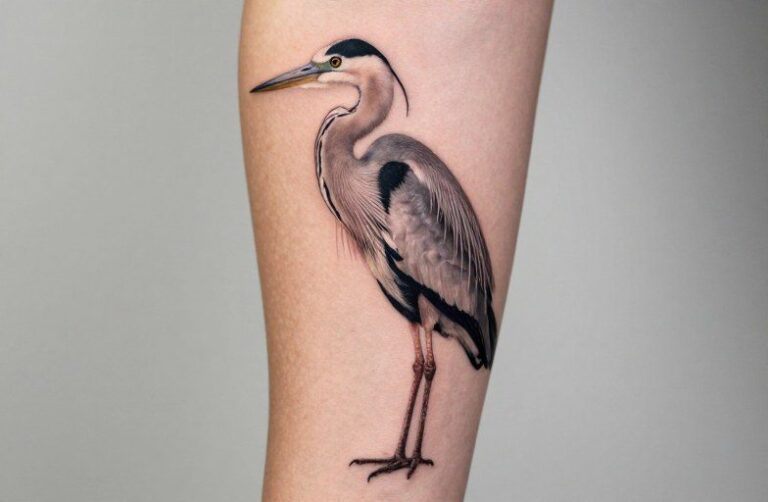 Heron Bird Symbolism Tattoo Meaning: Grace, Patience & Independence