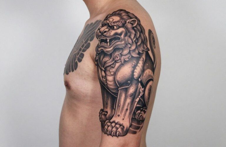 Japan Lion Tattoo Meaning: Guardian Strength & Protection