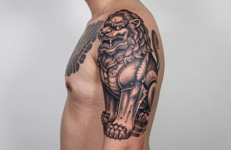 japan-lion-tattoo-meaning-guardian-strength-038-protection