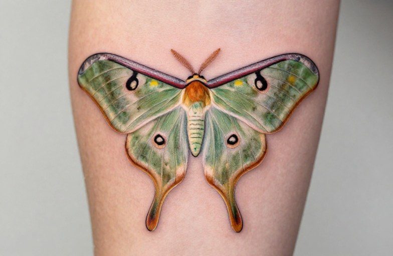 Luna Moth Tattoo Meaning: Transformation, Light, and Impermanence