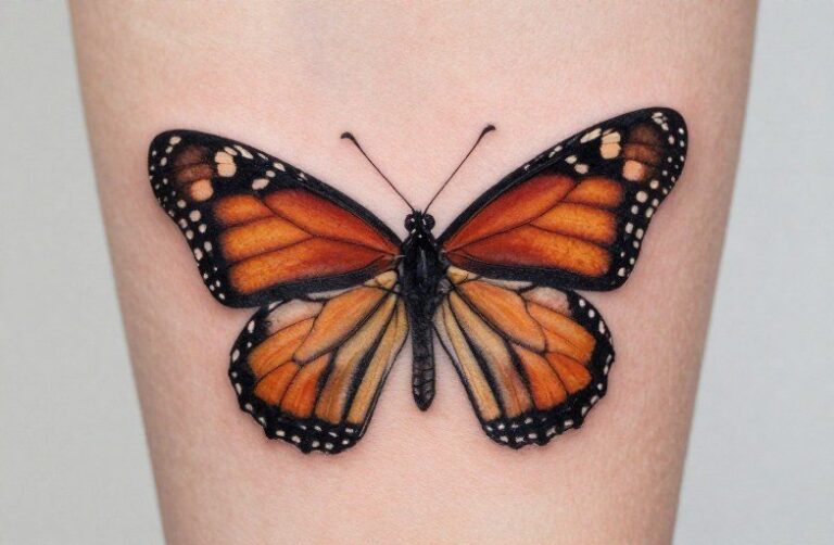 Monarch Butterfly Tattoo Meaning: Transformation & Memory