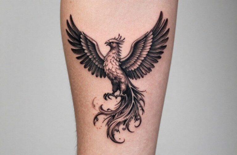 Phoenix Rises From The Ashes Tattoo Meaning: Rebirth & Resilience