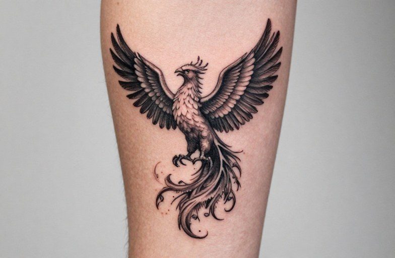 Phoenix Rises From The Ashes Tattoo Meaning: Rebirth & Resilience