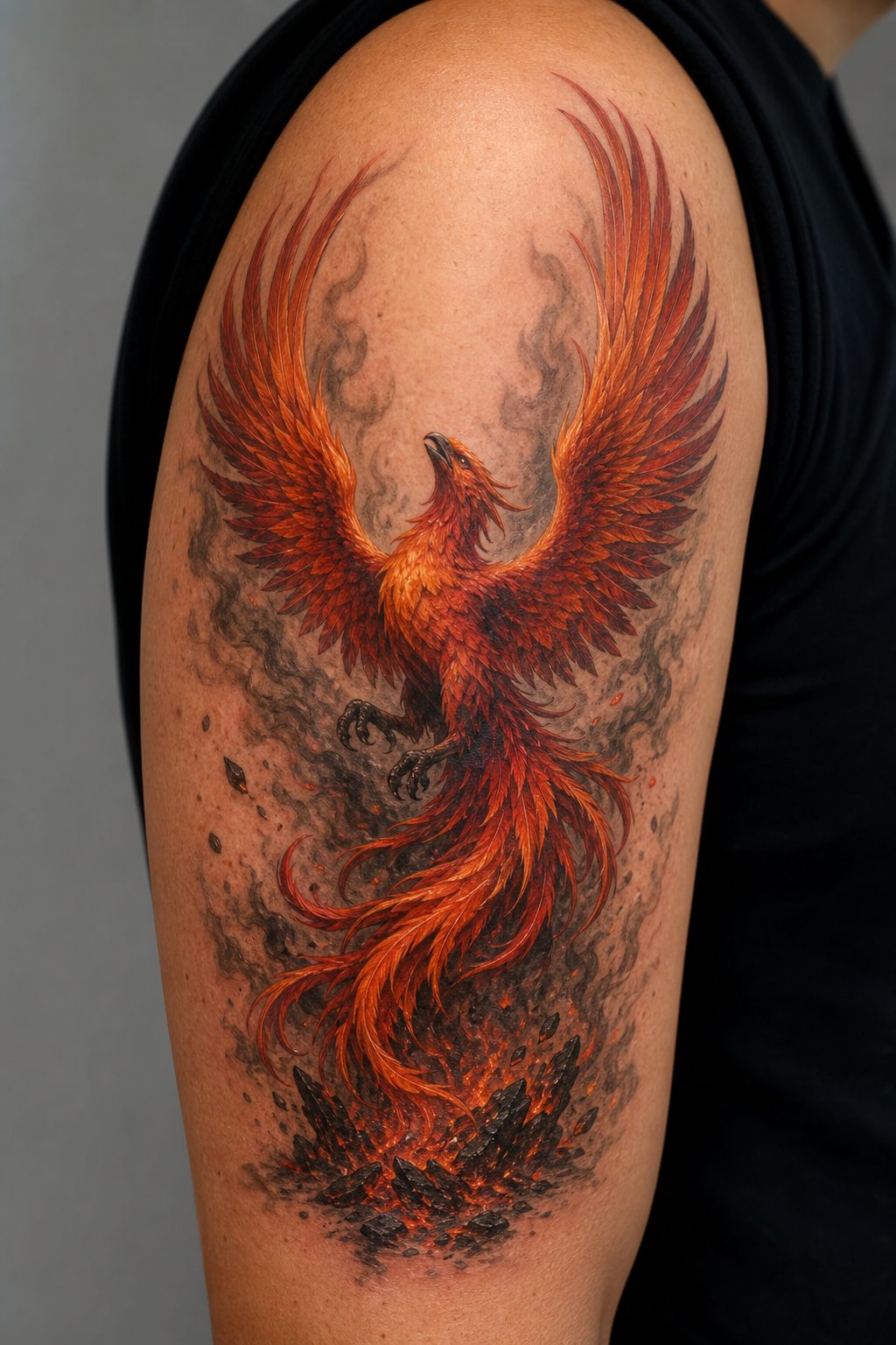 Phoenix Rising From The Ashes Tattoo: Meaning & Design Guide