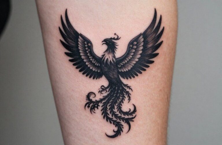 Phoenix Silhouette Tattoo Meaning: Rising from Shadow