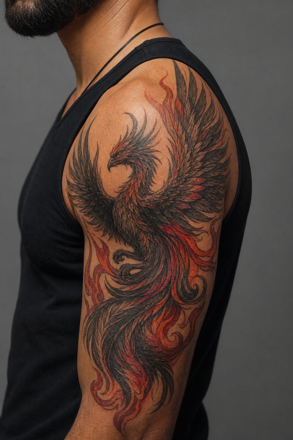 Phoenix Men Tattoo Meaning: Rebirth, Fire & Resilience