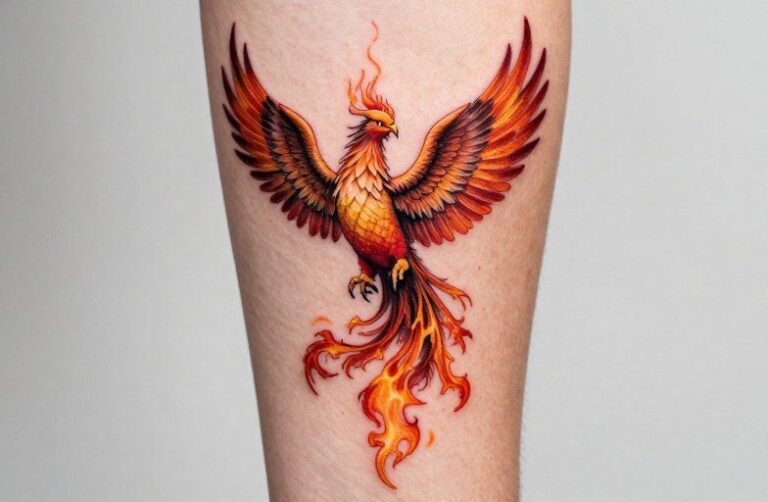 Rebirth Phoenix Rising From Fire Tattoo Meaning: Symbol & Style Guide