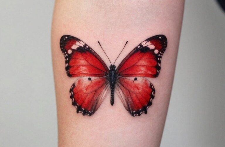 Red Butterfly Tattoo Meaning: Symbolism, Styles & Design Tips