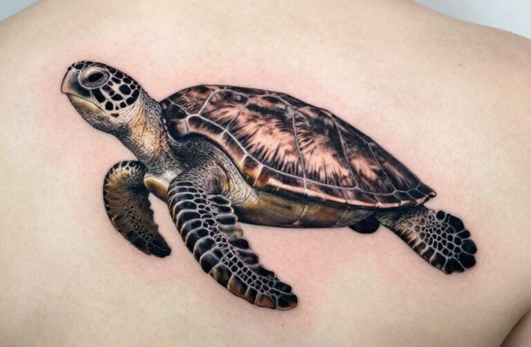 Sea Turtle Tattoo Meaning: Symbolism, Design & Aging