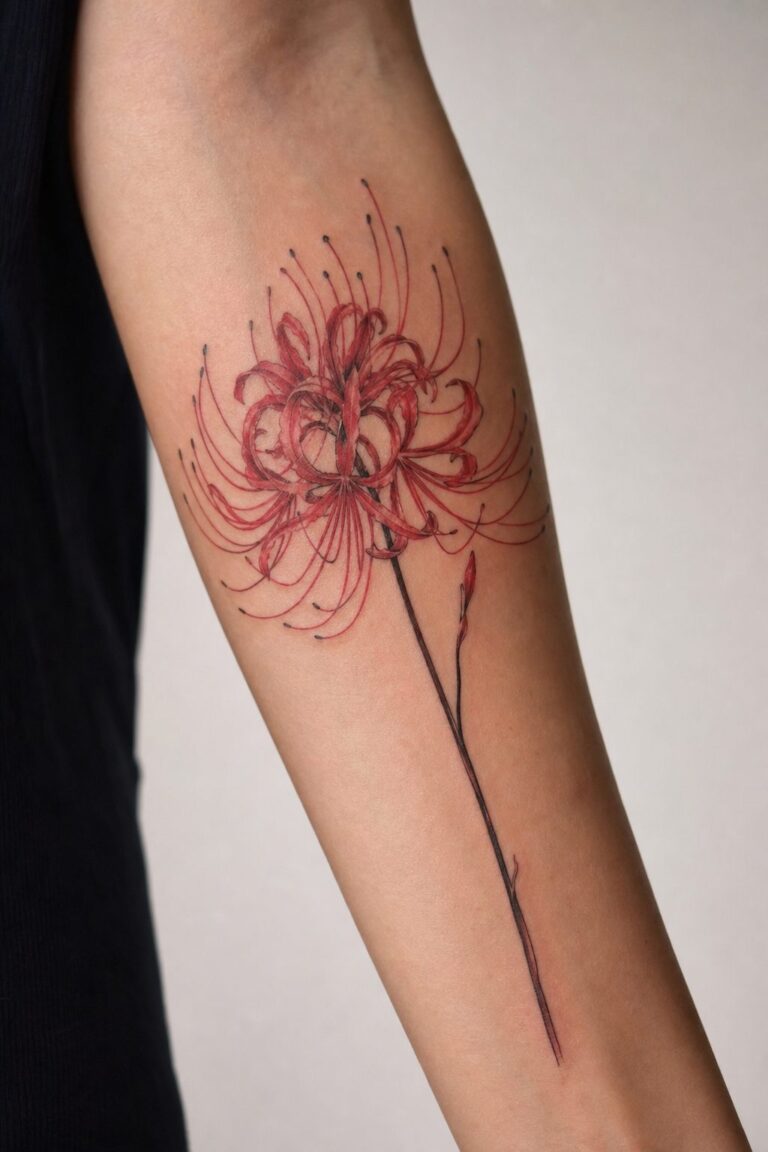 Spider Lily Tattoo Meaning: Finality, Memory, and Rebirth