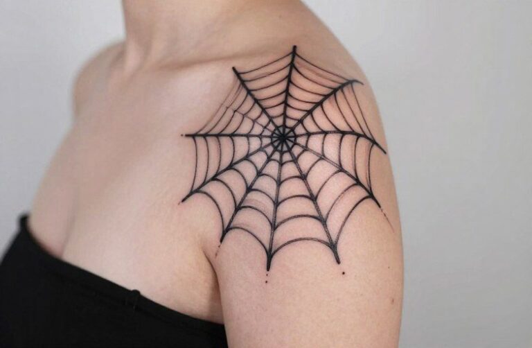 Spider Web Shoulder Tattoo Meaning: Symbolism & Design Guide