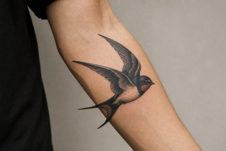 Swallow Tattoo Meaning: Travel, Loyalty & Return