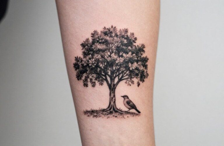 Tree And Bird Tattoo Meaning: Growth, Freedom & Connection