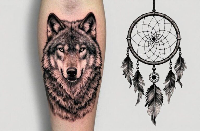 Wolf And Dreamcatcher Tattoo Meaning: Symbolism & Design Guide
