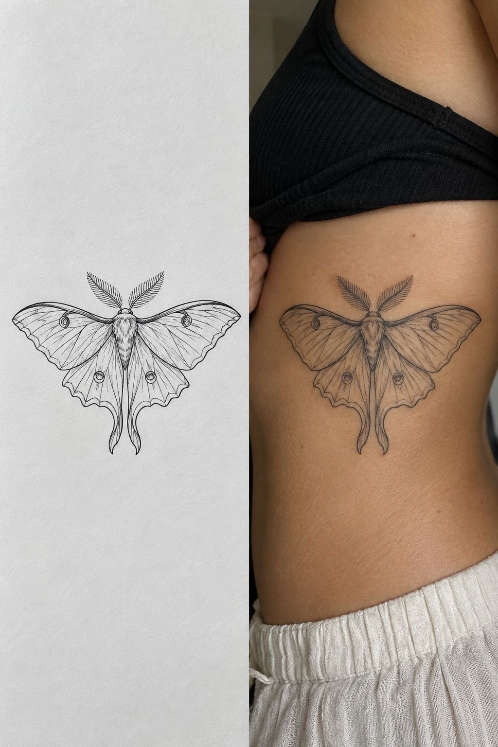 Balance Symmetry Across Your Moth Tattoo Design: Stencil Over Guesswork
