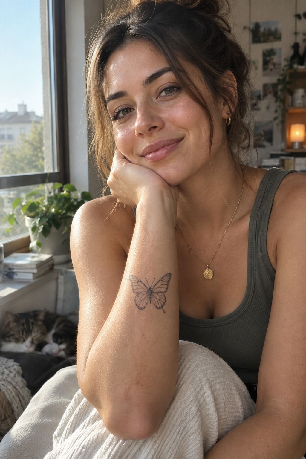 Symbolic Butterfly Tattoo Over A Scar