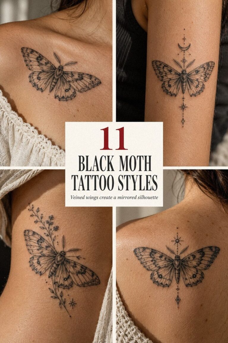 11 Black Moth Tattoo Designs That Make a Smart First Tattoo