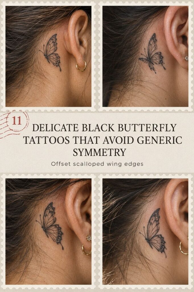 11 Delicate Black Butterfly Tattoos For A First Ink You Can Live With