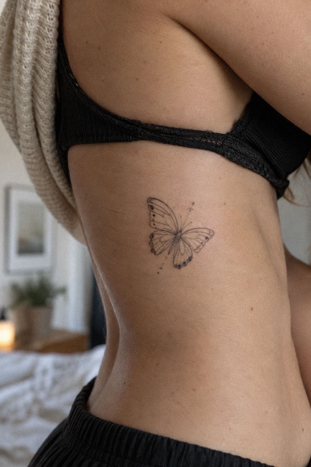 Layer Intricate Wing Linework on the Forearm
