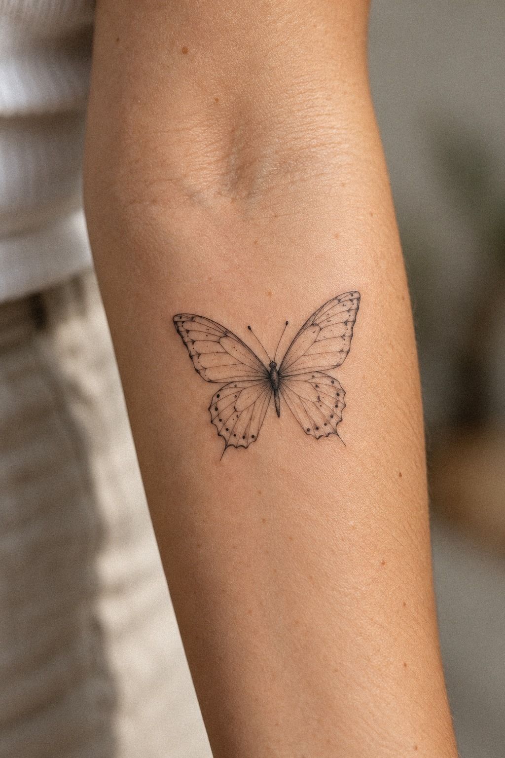 Place Your Butterfly Along the Collarbone