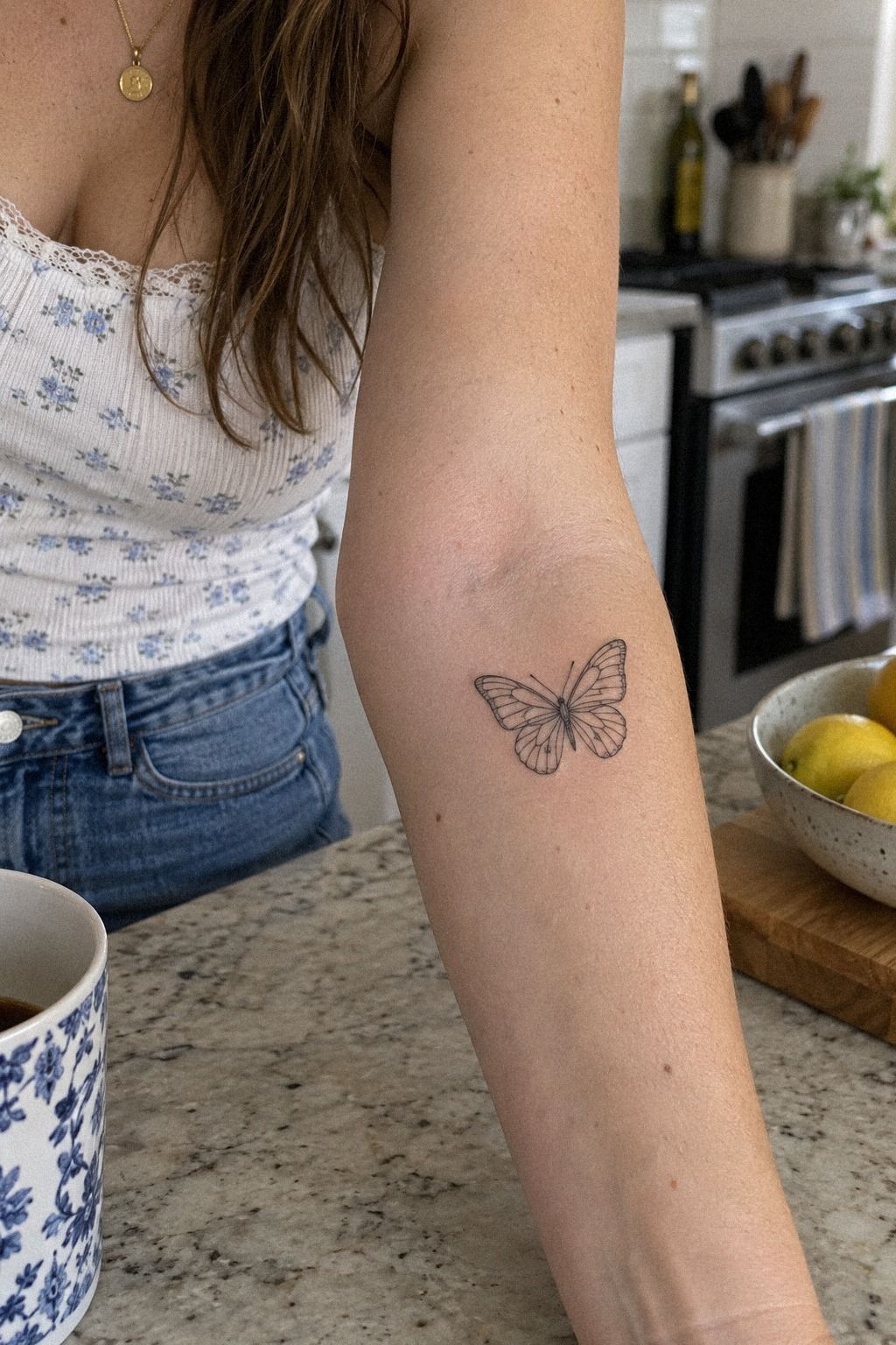 Start With a Small Fine Line Butterfly