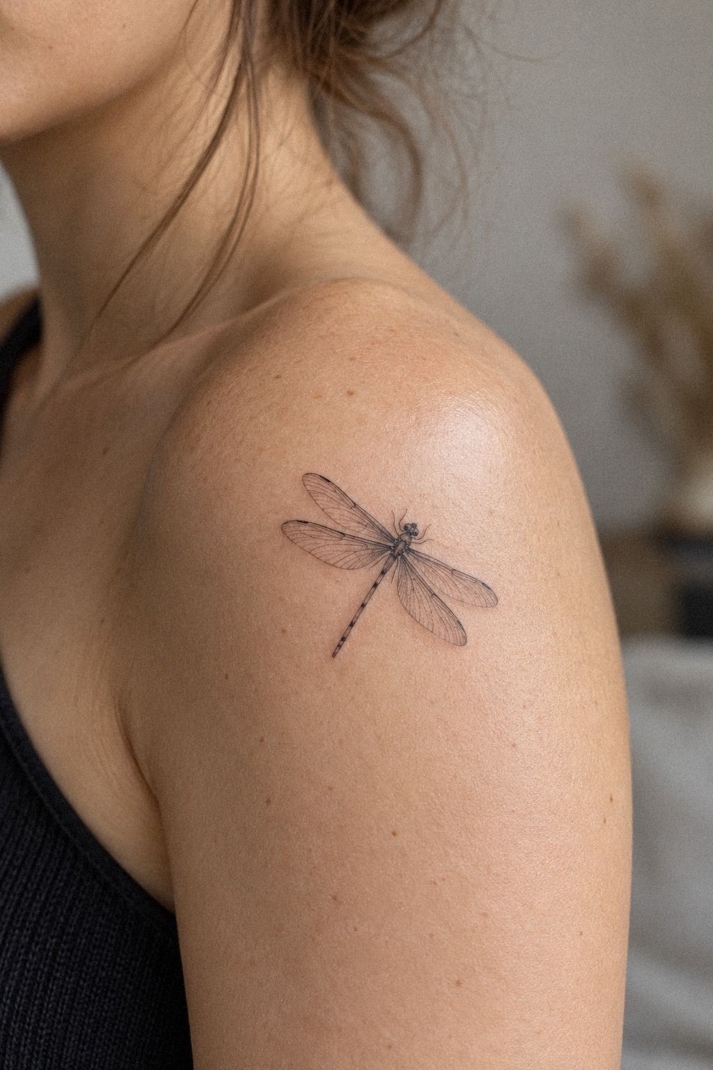 I Chose a Small Fine Line Dragonfly