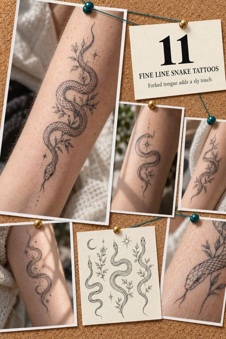 Fine Line Snake Tattoos That Mean Something Only You Know