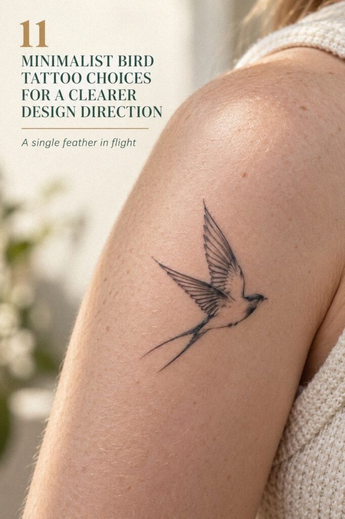 How to Design Minimalist Bird Tattoos That Hide Under a Sleeve - 11 Ideas