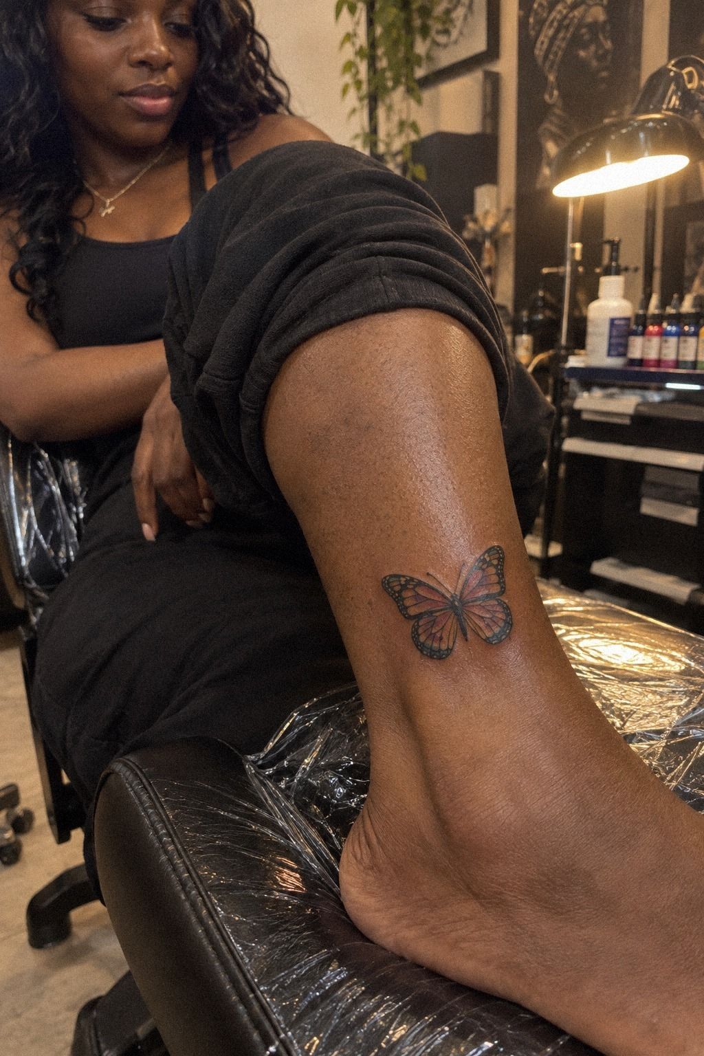 Colorful Minimalist Butterfly Ankle Designs