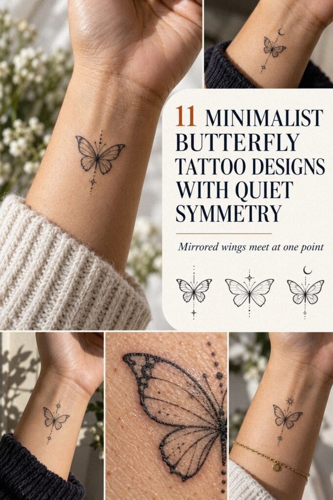 11 Minimalist Butterfly Tattoo Designs You Can Hide at Work