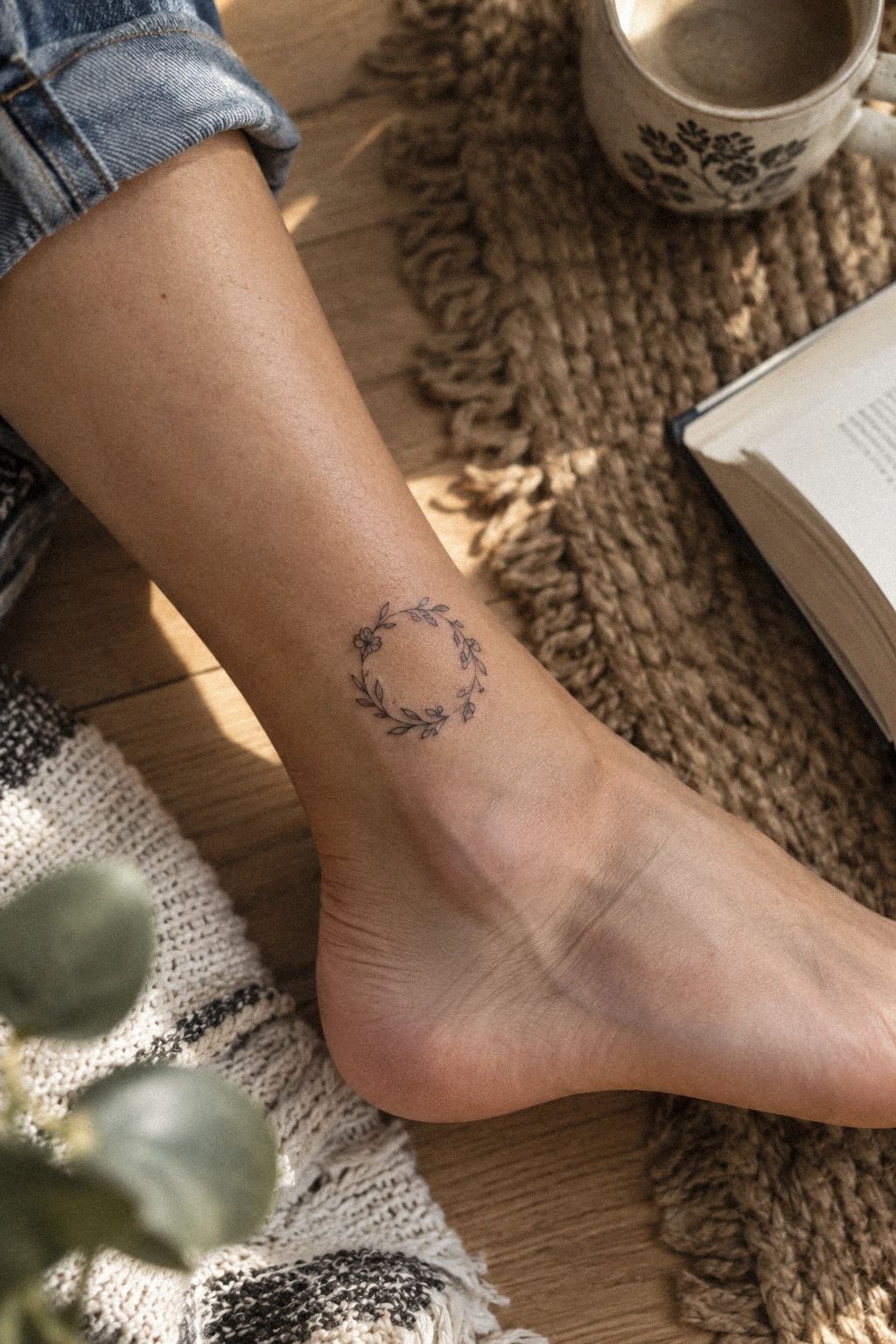 Why Choose a Small Minimalist Flower Crown Tattoo on the Ankle?