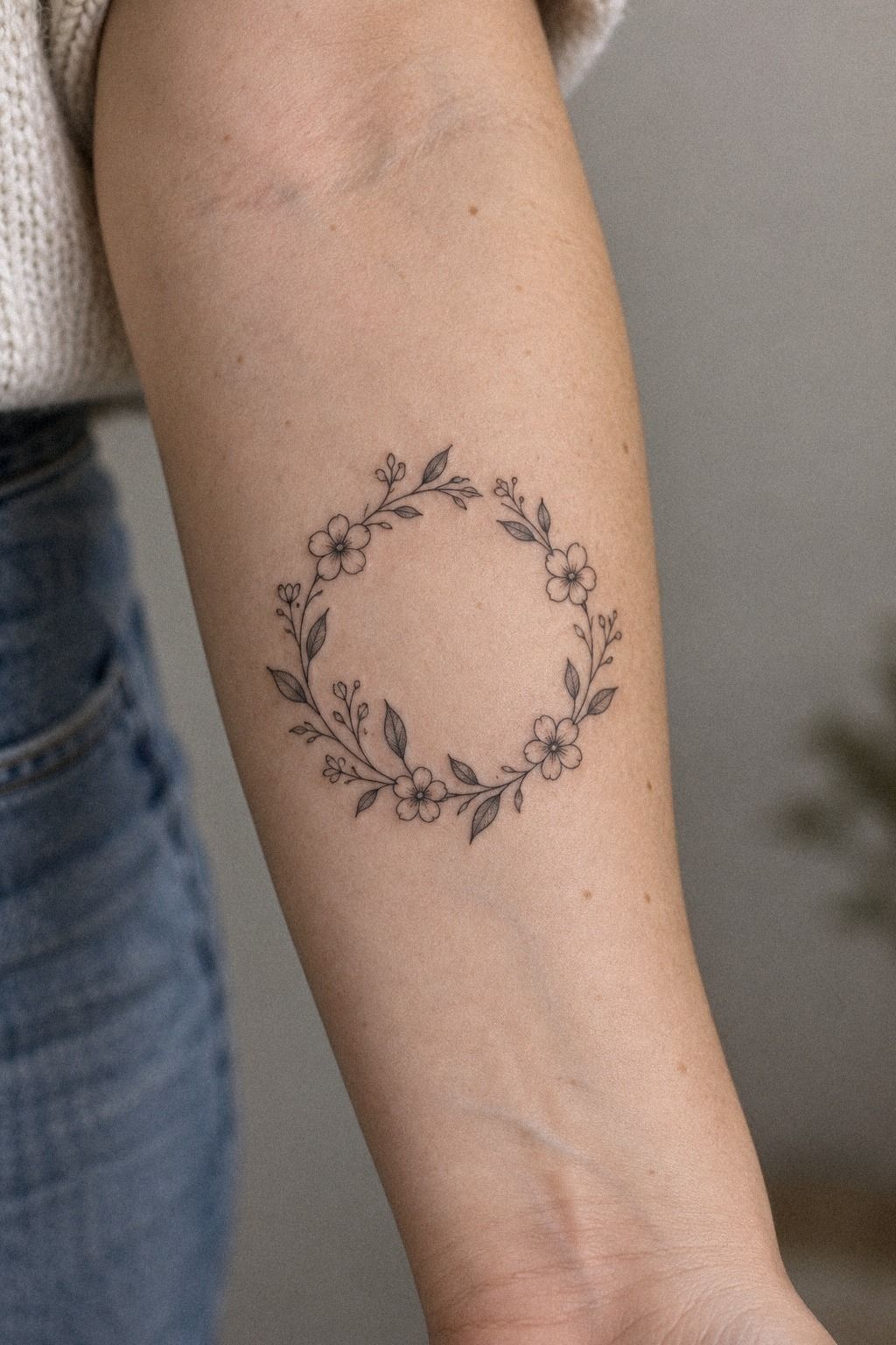 Frame a Crescent Moon with a Flower Crown