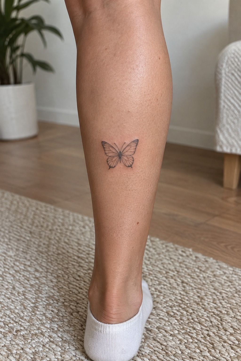 Watercolor on the Thigh: Colorful, Not Overfilled