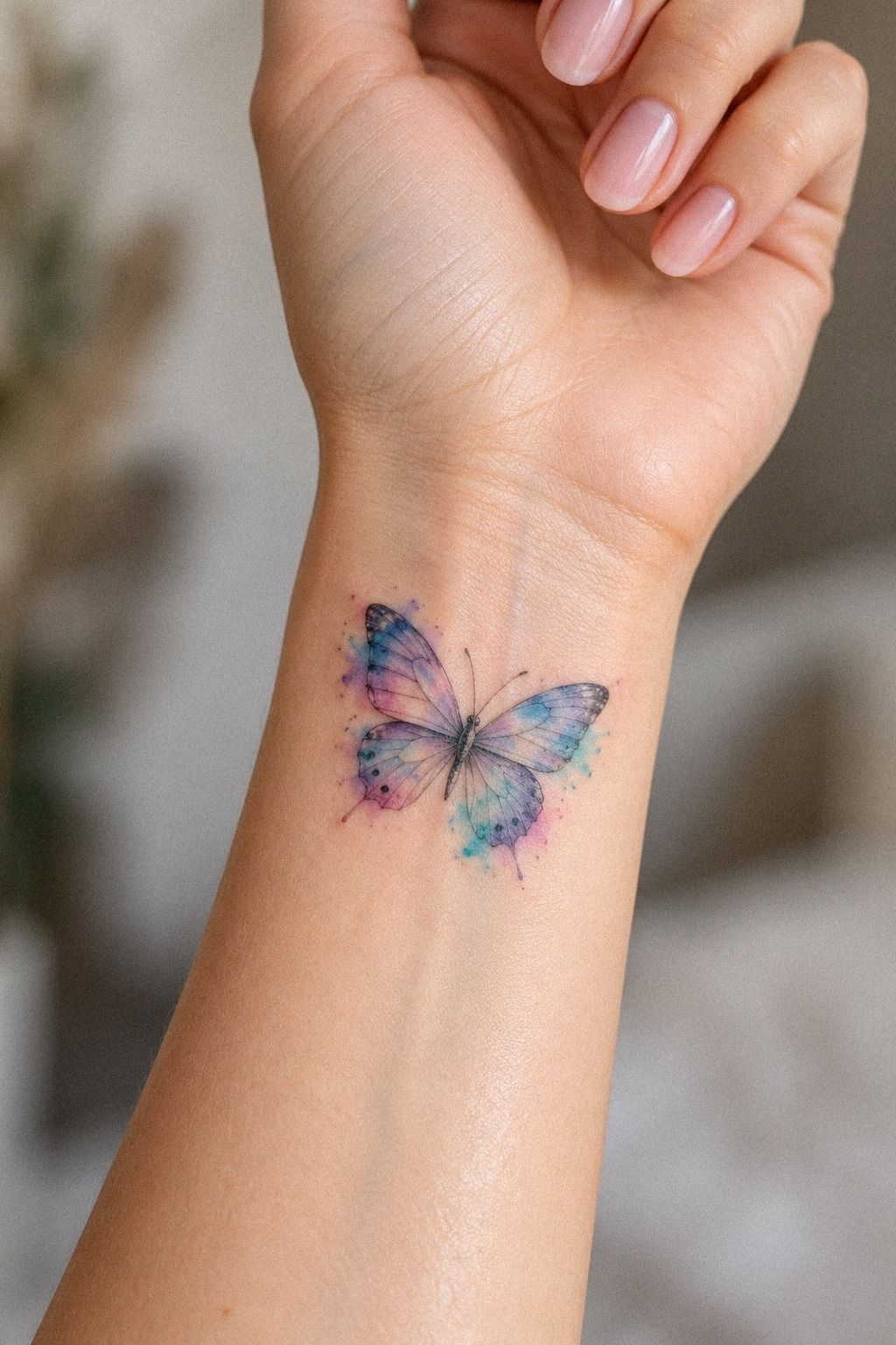 Behind-the-Ear Butterfly: The Negative-Space Promise