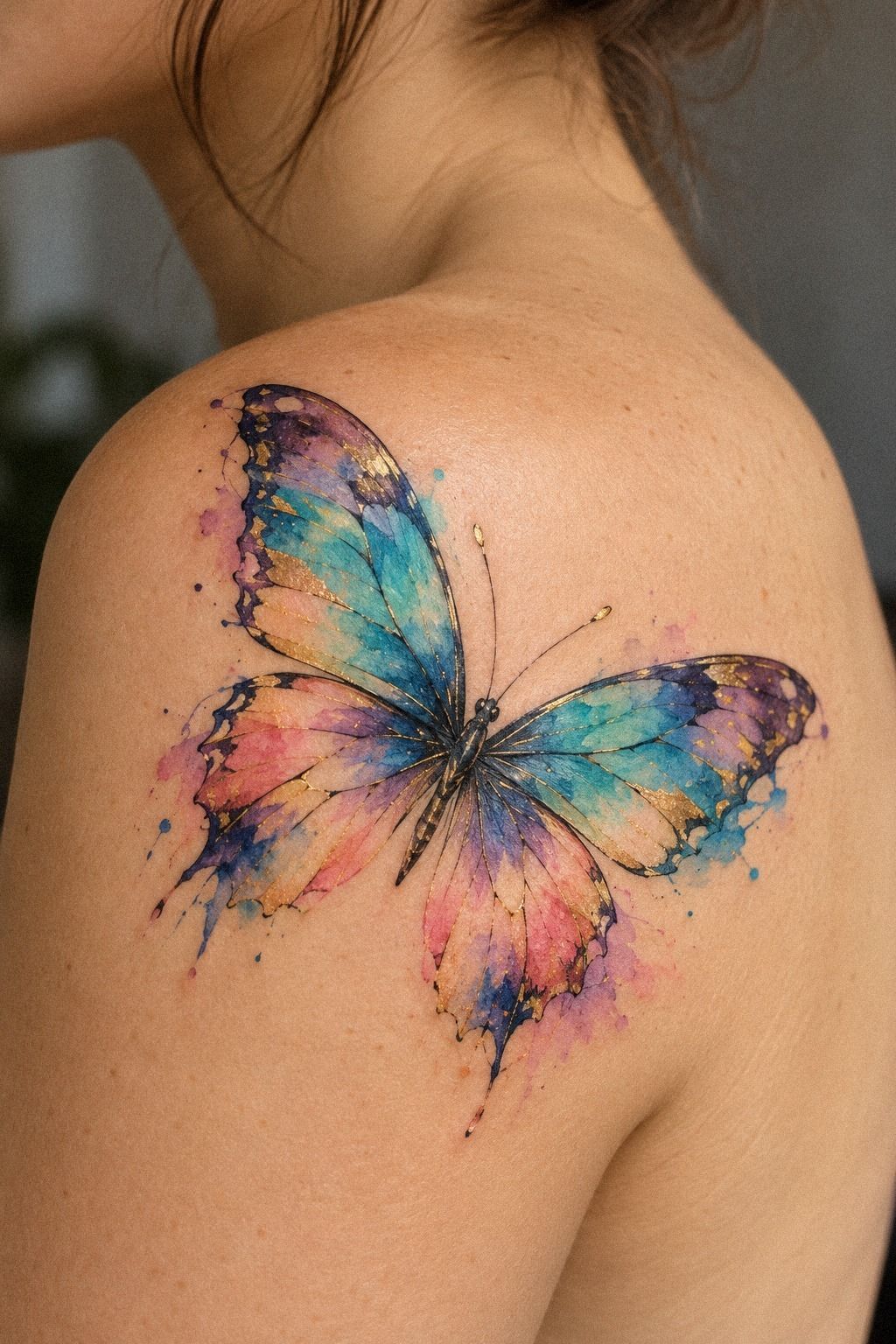 Start with Small Watercolor Butterfly Tattoos on the Wrist