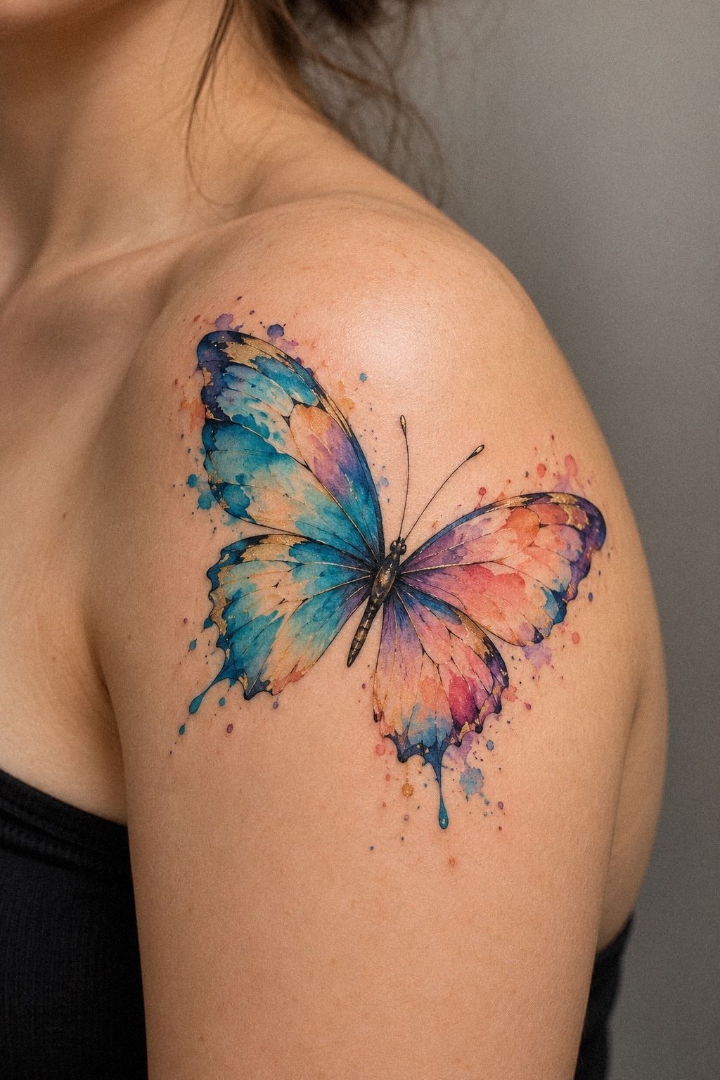Can Fine Linework Keep a Watercolor Butterfly Clear?