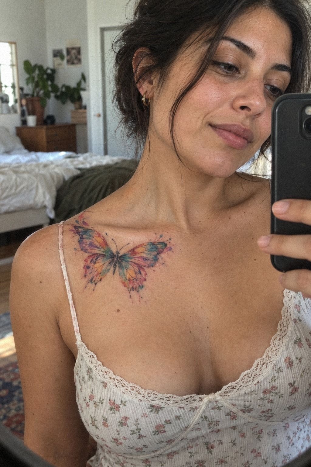 When Whimsical Ink Splashes Frame a Watercolor Butterfly